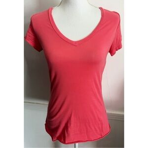 Velvet by Graham & Spencer • Women's V-Neck Coral T-Shirt
